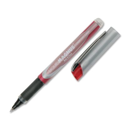 Picture of SKILCRAFT Liquid Magnus Comfort Grip Rollerball Pens, Fine Point, 0.7 mm, Red Barrel, Red Ink, Pack Of 4 (AbilityOne 7520-01-587-7781)