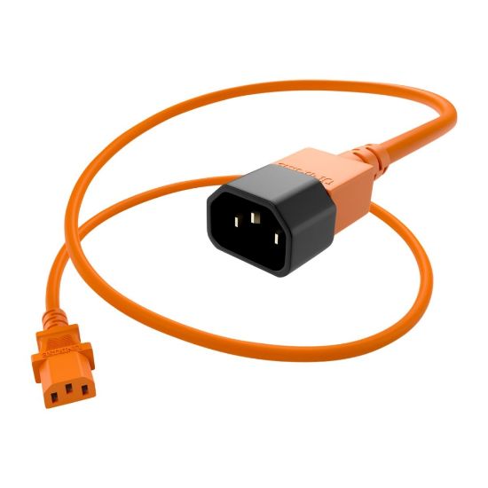 Picture of UNC Group - Power cable - power IEC 60320 C13 to IEC 60320 C14 - AC 250 V - 10 A - 3 ft - orange