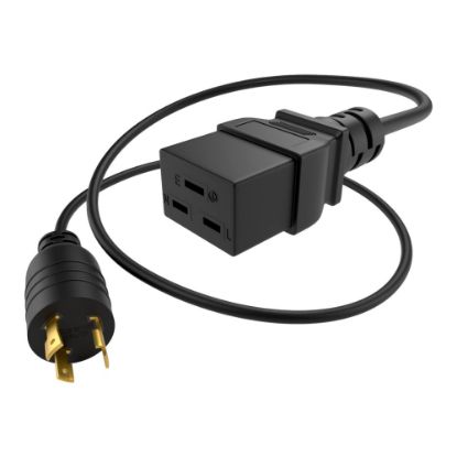 Picture of UNC Group - Power cable - NEMA L6-20P (M) to IEC 60320 C19 - 125 V - 20 A - 15 ft - black