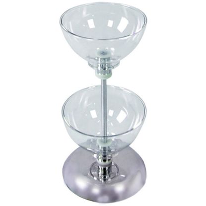 Picture of Azar Displays 2-Tier Bowl Display, 15-1/2inH x 8inW x 8inD, Clear