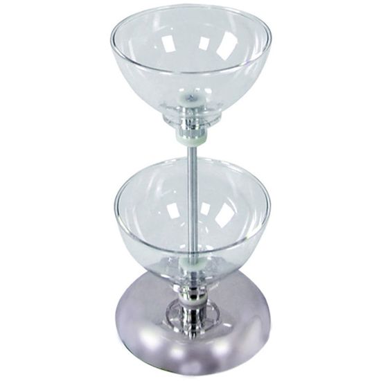 Picture of Azar Displays 2-Tier Bowl Display, 15-1/2inH x 8inW x 8inD, Clear