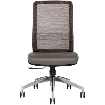 Picture of Sinfonia Sing Ergonomic Mesh/Fabric Mid-Back Task Chair With Antimicrobial Protection, Armless, Copper/Gray/White