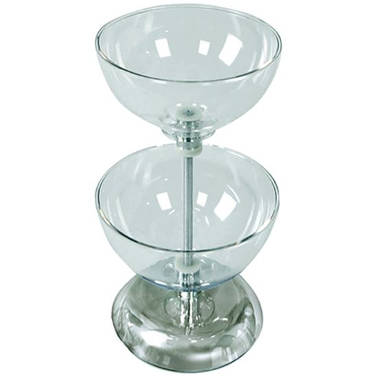 Picture of Azar Displays 2-Tier Bowl Display, 16-1/2inH x 10inW x 10inD, Clear