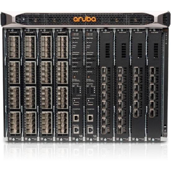 Picture of HPE 8400 8-slot Chassis - Manageable - 3 Layer Supported - Modular - Optical Fiber - 8U High - Rack-mountable, Rail-mountable, Surface Mount