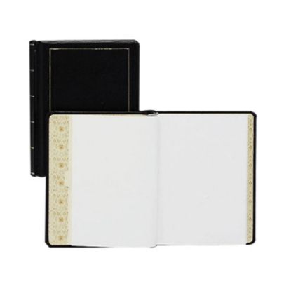 Picture of Wilson Jones Minute Book, Letter Size 8 1/2in x 11in, 250 Pages, Black - 125 Sheet(s) - 28 lb - Sewn Bound - Letter - 8 1/2in x 11in Sheet Size - Black Cover - 1 Each