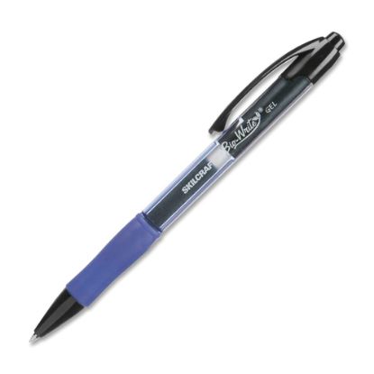 Picture of SKILCRAFT Bio-Write Retractable Gel Pens, Medium Point, 0.7 mm, Blue Barrel, Blue Ink, Pack Of 12 (AbilityOne 7520-01-588-2364)