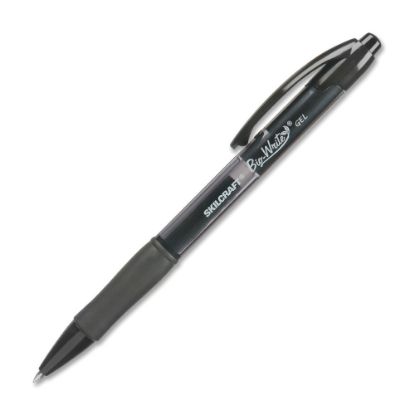 Picture of SKILCRAFT Bio-Write Retractable Gel Pens, Medium Point, 0.7 mm, Black Barrel, Black Ink, Pack Of 12 (AbilityOne 7520-01-588-2363)