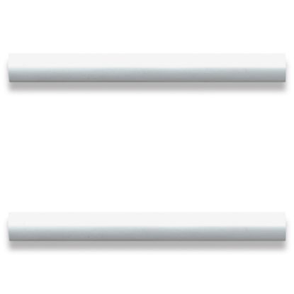 Picture of Lorell Modern Laminate Drawer Pulls, 1-1/8inH x 5-7/8inW x 5/8inD, Silver, Pack Of 2 Pulls