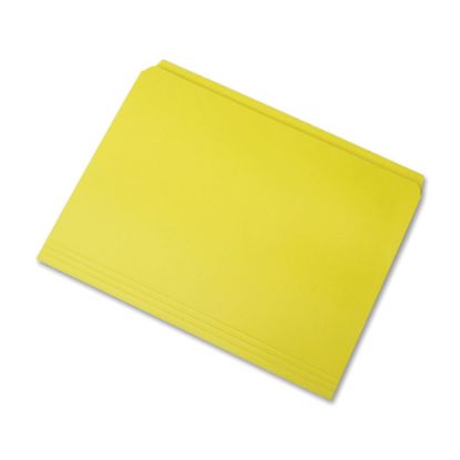 Picture of SKILCRAFT Straight-Cut Color File Folders, Letter Size, 100% Recycled, Yellow, Box Of 100