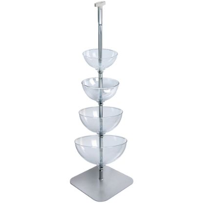 Picture of Azar Displays 4-Tier Cascading Bowl Display, 60inH x 17inW x 17inD, Clear