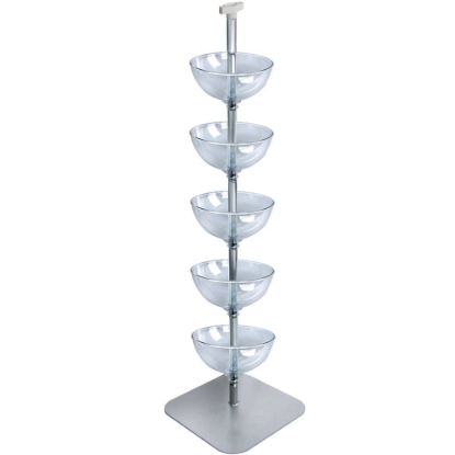 Picture of Azar Displays 5-Tier Bowl Display, 60inH x 17inW x 17inD, Clear