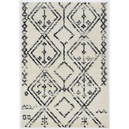 Picture of Linon Bijou Area Rug, 5ft x 7ft, Ali Ivory/Black