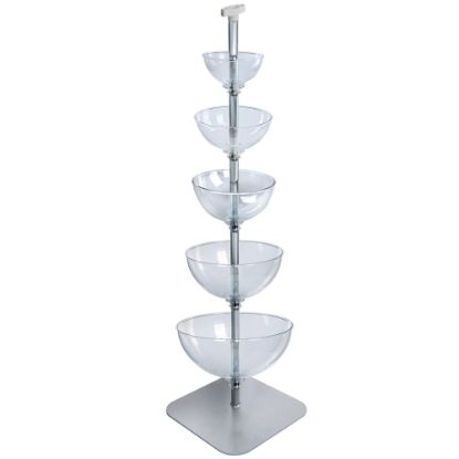 Picture of Azar Displays 5-Tier Bowl Display, Cascading, 60inH x 17inW x 17inD, Clear