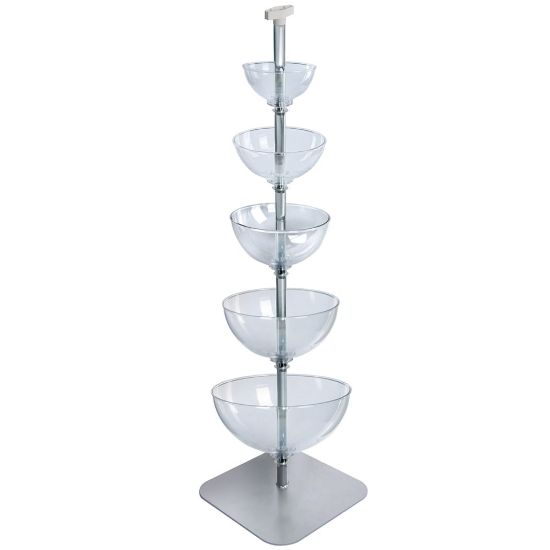 Picture of Azar Displays 5-Tier Bowl Display, Cascading, 60inH x 17inW x 17inD, Clear