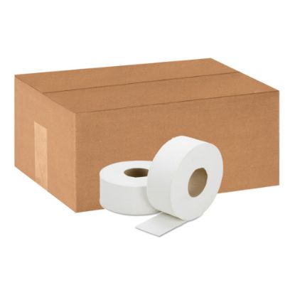 Picture of SKILCRAFT Jumbo Roll 1-Ply Toilet Paper, 100% Recycled, 2000ft Per Roll, Pack Of 12 Rolls