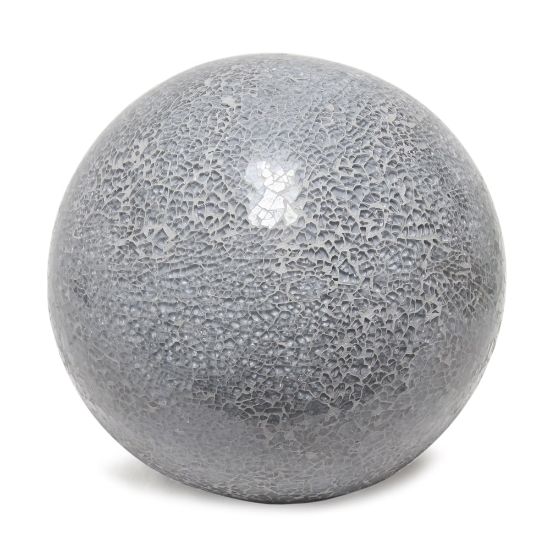 Picture of Simple Designs 1-Light Mosaic Stone Ball Table Lamp, 7-3/4inH, Gray