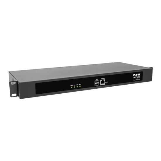 Picture of Eaton Tripp Lite Series 16-Port Serial Console Server, USB Ports (2) - Dual GbE NIC, 4 Gb Flash, Desktop/1U Rack, TAA - Console server - 16 ports - 1GbE, RS-232 - 1U - TAA Compliant