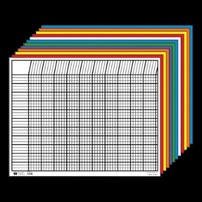 Picture of Creative Shapes Etc. Horizontal Incentive Charts, 22in x 28in, Multicolor, Pre-K - Grade 8, Pack Of 12