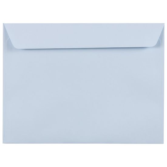 Picture of JAM Paper Booklet Envelopes, 9in x 12in, Gummed Seal, Baby Blue, Pack Of 25