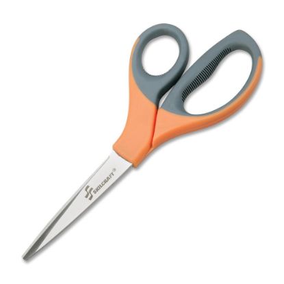 Picture of SKILCRAFT Stainless Steel Shears, 8 3/10in, Straight, Black/Orange