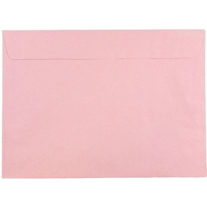 Picture of JAM Paper Booklet Envelopes, 9in x 12in, Gummed Seal, Baby Pink, Pack Of 25