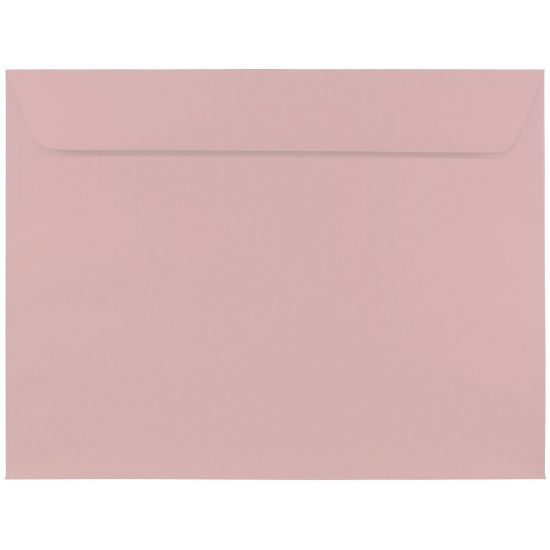 Picture of JAM Paper Booklet Envelopes, Wove, 9in x12in, Gummed Seal, Baby Pink, Pack Of 25