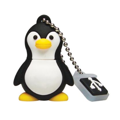 Picture of Emtec Animal Design USB 2.0 Flash Drive, 4GB, Penguin