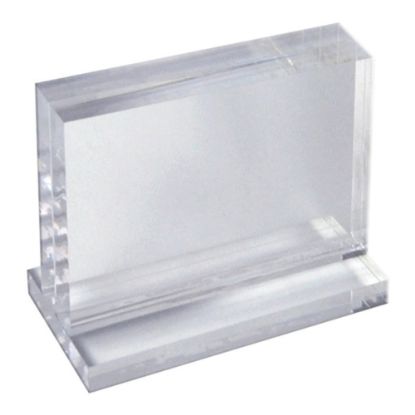 Picture of Azar Displays Imperial Acrylic Block Sign Holder, 5-1/2inH x 8-1/2inW x 1-1/2inD, Clear