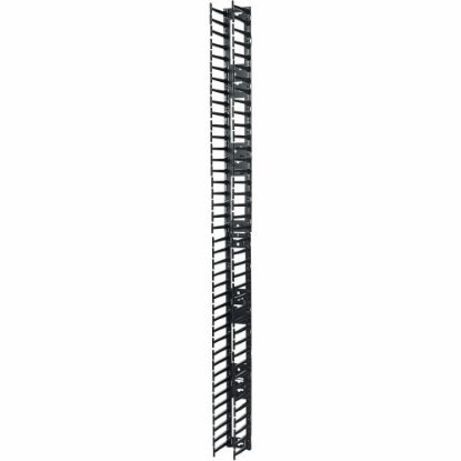 Picture of APC by Schneider Electric Vertical Cable Manager for NetShelter SX 750mm Wide 42U (Qty 2) - Cable Pass-through - Black - 1 - 42U Rack Height - TAA Compliant