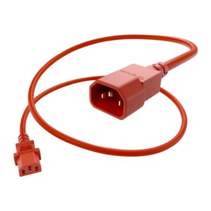 Picture of UNC Group PDU/ Server Ultra Flexible - Power cable - power IEC 60320 C13 to IEC 60320 C14 - 250 V - 10 A - 3.5 ft - red