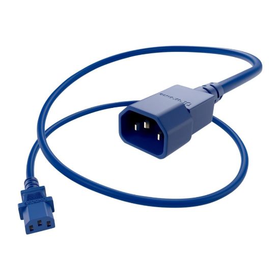 Picture of UNC Group - Power cable - power IEC 60320 C13 to IEC 60320 C14 - 250 V - 10 A - 3.5 ft - blue