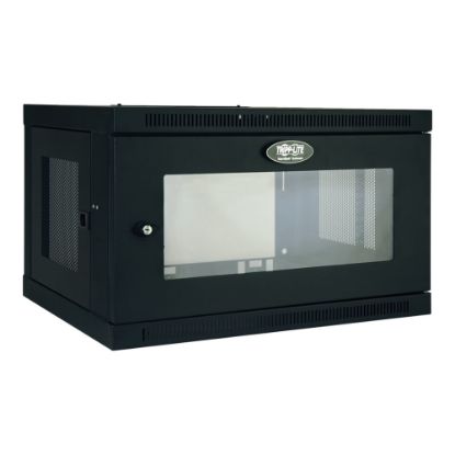 Picture of Tripp Lite 6U Wall Mount Rack Enclosure Server Cabinet w/ Acrylic Window - Rack cabinet - wall mountable - black - 6U - 19in