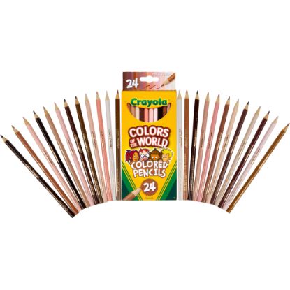 Picture of Crayola Color Of The World Colored Pencils, 3 mm, Assorted Colors, Pack Of 24 Pencils