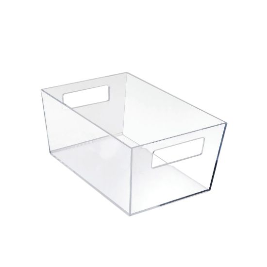 Picture of Azar Displays Tote Bins With Handles, Large, Clear, Pack Of 4 Bins