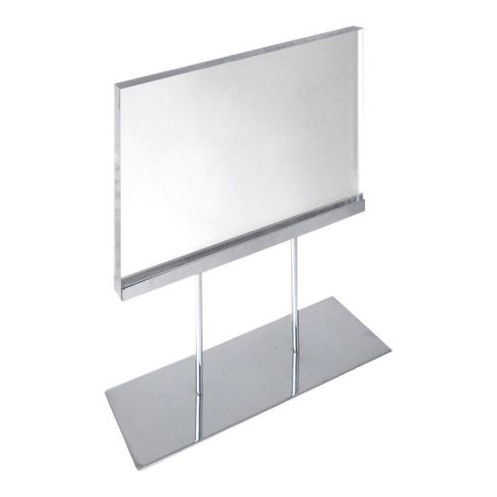 Picture of Azar Displays Elite Series Acrylic Horizontal Block Countertop Sign Holder, 8-1/2inH x 11inW, Clear