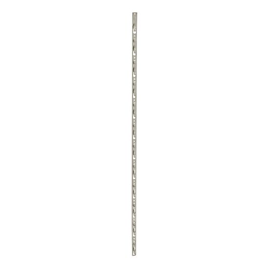 Picture of Azar Displays 12-Station Metal Strip Rods With Tie Straps, 28-1/2in x 1/2in, Almond, Pack Of 10 Rods