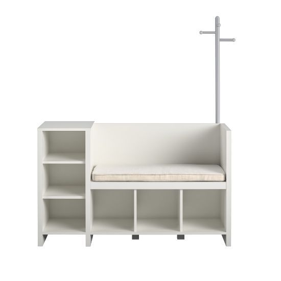 Picture of Ameriwood Home Tyler Storage Bench And Coat Rack, White