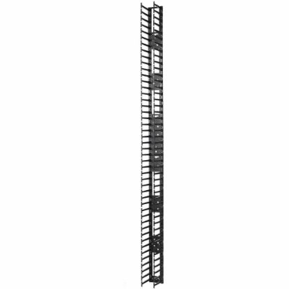 Picture of APC by Schneider Electric Vertical Cable Manager for NetShelter SX 750mm Wide 48U (Qty 2) - Cable Pass-through - Black - 1 - 48U Rack Height - TAA Compliant