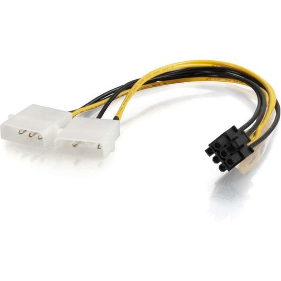 Picture of C2G 10in One 6-pin PCI Express to Two 4-pin Molex Power Adapter Cable - 10in