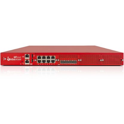 Picture of Competitive Trade Into WatchGuard Firebox M5600 with 3-yr Basic Security Suite - 8 Port - 10GBase-X 10 Gigabit Ethernet; 1000Base-T- RSA; AES (256-bit); DES; SHA-2; AES (192-bit); AES (128-bit); 3DES - 8 x RJ-45 - 6 - SFP+ - 4 x SFP+ - Rack-mountable