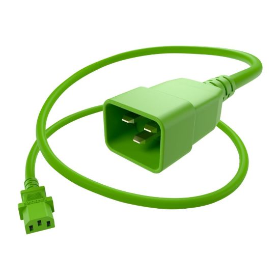 Picture of UNC Group - Power cable - power IEC 60320 C13 to IEC 60320 C20 - 250 V - 15 A - 4 ft - green