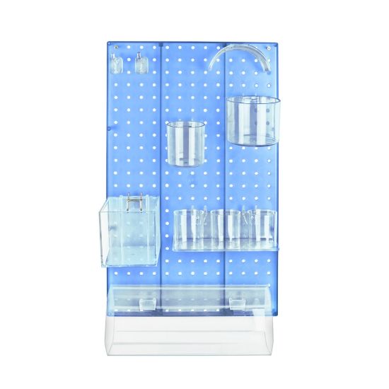 Picture of Azar Displays 10-Piece Pegboard Organizer Kit, Blue