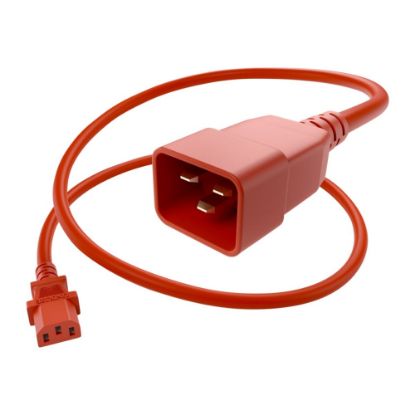 Picture of UNC Group - Power cable - power IEC 60320 C13 to IEC 60320 C20 - 250 V - 15 A - 6 ft - red