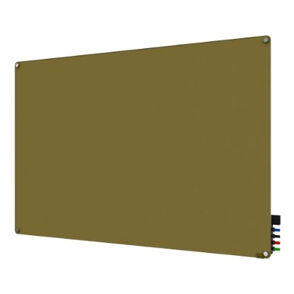 Picture of Ghent Harmony Magnetic Glass Unframed Dry-Erase Whiteboard, 36in x 48in, Beige