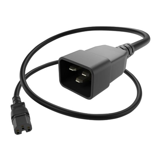 Picture of UNC Group - Power extension cable - IEC 60320 C15 to IEC 60320 C20 - 250 V - 15 A - 3 ft - black