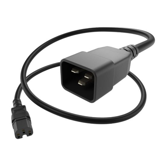 Picture of UNC Group - Power extension cable - IEC 60320 C15 to IEC 60320 C20 - 250 V - 15 A - 6 ft - black