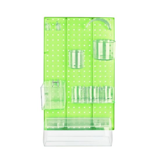 Picture of Azar Displays 10-Piece Pegboard Organizer Kit, Green