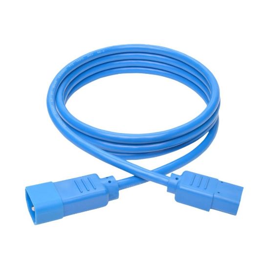 Picture of Eaton Tripp Lite Series PDU Power Cord, C13 to C14 - 10A, 250V, 18 AWG, 6 ft. (1.83 m), Blue - Power extension cable - IEC 60320 C14 to power IEC 60320 C13 - AC 100-250 V - 10 A - 6 ft - blue