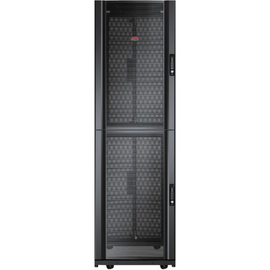 Picture of APC Electric Rack Cabinet - 42U Rack Height x 19in Rack Width - Floor Standing - Black - 2254.73 lb Dynamic/Rolling Weight Capacity - 3006.31 lb Static/Stationary Weight Capacity