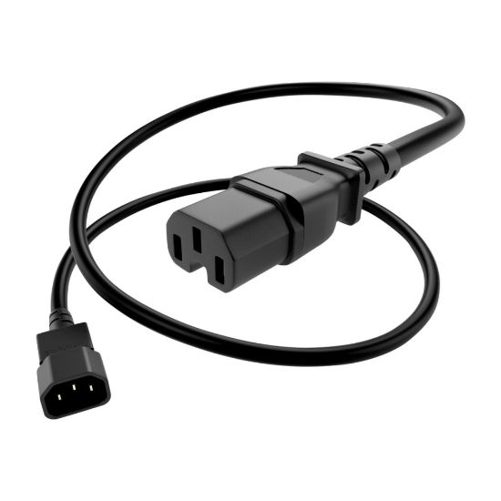 Picture of UNC Group - Power extension cable - IEC 60320 C14 to IEC 60320 C15 - 250 V - 15 A - 2 ft - black